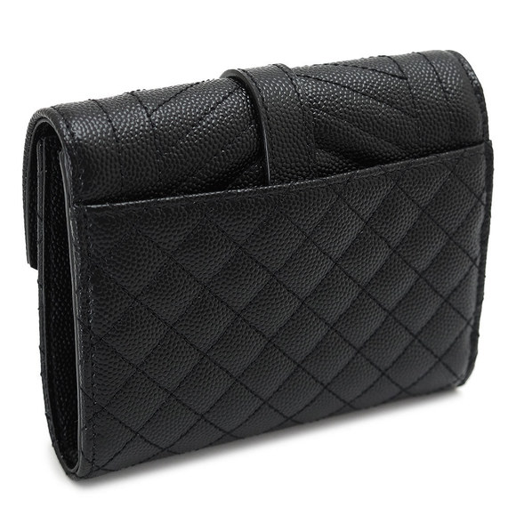 Saint Laurent Tri-FWallet Matelasse Quilted Black - Picture 3 of 8